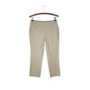 Chicos So Slimming Brigitte Crop Pants Khaki Pull On Womens Size 00P/2P
